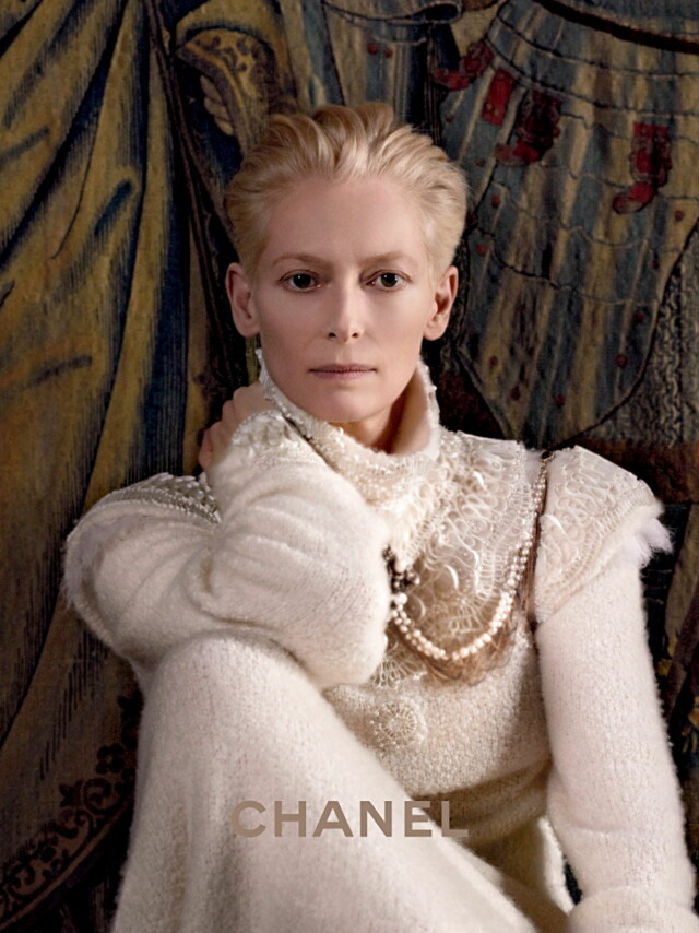 ETTERTRAKTET MODELL: Karl Lagerfeld ba Tilda Swinton være modell for Chanels kolleksjon for høsten 2013. Foto: FameFlynet ETTERTRAKTET MODELL: Karl Lagerfeld ba Tilda Swinton være modell for Chanels kolleksjon for høsten 2013. Foto: FameFlynet